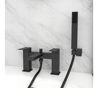 Nes Home Modern Deck Mounted Matte Black Bath Shower Mixer & Shower Handset
