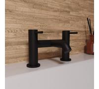 Nes Home Modern Designer Deck Mounted Brass Bath Filler Tap Matte Black