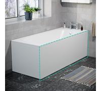 Nes Home Modern High Gloss White 1700mm Front Bath Panel Abs