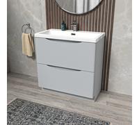 Nes Home Modern Matte Grey 800mm Floorstanding Basin Vanity Unit