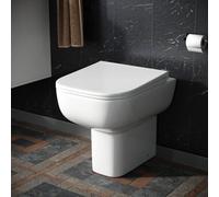 Nes Home Modern Rimless Back To Wall Toilet Pan & Soft Close Seat