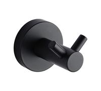 Modern Round Black Matte Robe Hook Nes Home Black One Size