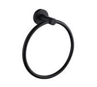 Nes Home Modern Round Black Matte Towel Ring Nes Home Black