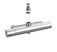Nes Home Modern Round Chrome Exposed Thermostatic Shower Mixer Bar Valve