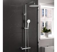 Nes Home Modern Round Exposed Thermostatic Mixer Shower Set With Shower Head And Handheld