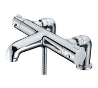 Modern Deck Mounted Thermostatic Chrome Bath Shower Mixer Tap