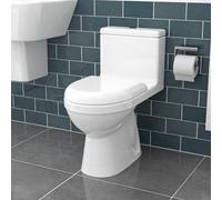 Nes Home Modern White Close Coupled Toilet One Piece with Seat & Cistern