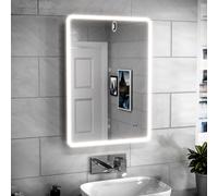Nes Home Motion Sensor Bathroom LED Mirror Shaver Socket Demister 500 x 700mm in Silver Nes Home Silver