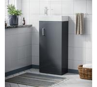 Nes Home Nanuya 400mm Cloakroom Vanity Basin Unit Grey