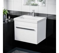 Nes Home Nanuya 500mm Wall Hung 1 Drawer Basin Vanity Unit White