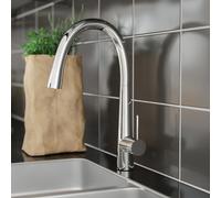 Nes Home Neptune Modern Single Lever Swivel Spout Kitchen Sink Mono Curved Mixer Tap