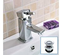 Nes Home Newport Cloakroom Basin Mono Mixer Tap & Waste Chrome