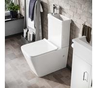 Nes Home Nova 2 In 1 Combo Toilet And Basin Combined Sink Cloakroom Space Saver Unit