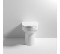 Nes Home Nuie White Contemporary D-Shape Back To Wall Toilet Pan