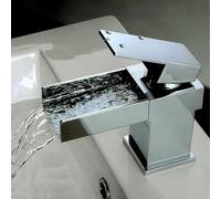 Nes Home Ozone Premium Contemporary Waterfall Basin Sink Single Lever Mono Mixer Tap