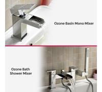 Nes Home Ozone Waterfall Tap Set Basin Mono & Bath Shower Mixer