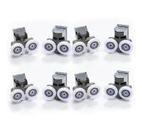 Nes Home Pack of 8 Shower Door Wheels 23mm Top and Bottom Roller Runners Chrome