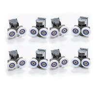 Nes Home Pack of 8 Shower Door Wheels 23mm Top and Bottom Roller Runners Chrome