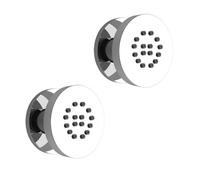 Nes Home Pair Of Round 55mm Shower Massage Body Jets Solid Brass Chrome