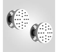 Nes Home Pair Round Chrome Plated Brass Shower Bath Body Massage Jets