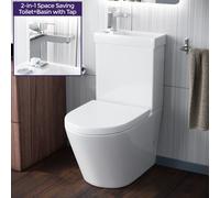 Nes Home Pilton 2 In 1 Close Coupled Pan, Cistern, Seat & Aldo Basin Mixer Tap