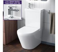 Nes Home Pilton 2 In 1 Close Coupled Pan, Cistern, Seat & Ozone Waterfall Tap