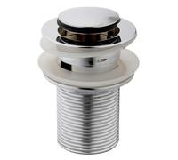 Nes Home Pop Up Basin Sink Waste Click Clack Plug Push Button Chrome Slotted in Silver Nes Home Silver