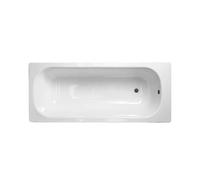 Nes Home Premium 1700 x 700mm Steel Enamel Round Bath & Pre-drilled Waste Hole