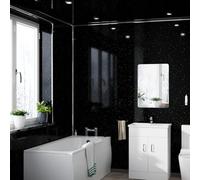 Nes Home Pvc Ceiling Panel 2700 X 250 X 5mm Pack Of 4 Black Galaxy