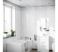 Nes Home Pvc Ceiling Panel 2700 X 250 X 5mm Pack Of 4 White Wood