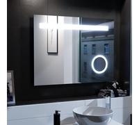 Nes Home Rectangle Illuminated Led 800mm X 600mm Bathroom Mirror Demister