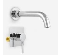 Nes Home Remy Basin Modern Tap Wall Mounted Concealed Valve Mixer Hot And Cold Chrome