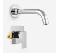 Nes Home Remy Wall Mounted Basin Sink Mixer Tap & Concealed Valve Mixer Chrome