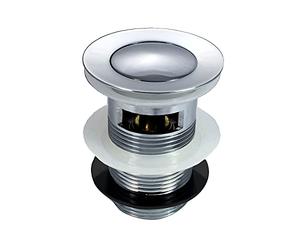 Nes Home | Replacement Slotted Chrome Click Clack Basin Waste for Basin with Overflow | Standard G 1 1/4" BSP Connection
