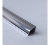 Nes Home Retroft Pvc Quarter Round Chrome Panelling Trim 2400mm - Pack Of 4 Trims