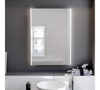 Nes Home Riley Large Illuminated Backlit Bathroom Mirror with Lights Touch Switch in Silver Nes Home Silver