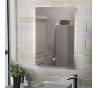 Nes Home Riley Large Illuminated Backlit Bathroom Mirror with Lights Touch Switch in Silver Nes Home Silver