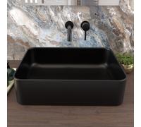 Nes Home Rogiet 490 x 375mm Countertop Basin Rectangle Matte Black