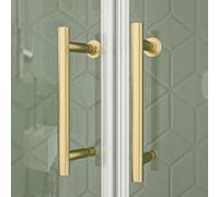 Nes Home Round 195mm Brushed Handles with 145mm Bolt Distance - Set of 2