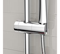 Nes Home Round ABS Adjustable Showerhead Holder Slider Bracket Chrome