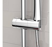 Nes Home Round ABS Adjustable Showerhead Holder Slider Bracket Chrome