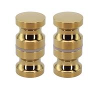 Nes Home Round Brushed Brass Aluminium Shower Door Knob Handle Set Of 2