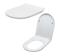 Nes Home Round D Shape Soft Close Toilet Seat And Seat Cover White
