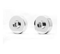 Nes Home Round Metal Bathroom Bar Shower Fitting Kit S-union Reducer Concealing Plates in Metallic Silver Nes Home Metallic Silver