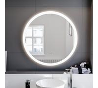 Nes Home Round Motion Sensor Bathroom LED Mirror Demister Anti-fog 700mm in Silver Nes Home Silver