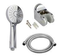 Nes Home Round Pencil Handheld Shower Head, Shower Hose and Wall Mount Holder