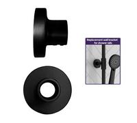Nes Home Round Replacement Wall Mounted Bracket Support for Shower Rails Black Nes Home Black