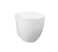 Nes Home Round Rimless Back To Wall Toilet Pan with Soft Close Seat