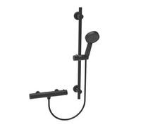 Nes Home Round Thermostatic Mixer with Slider Rail & Handset Matte Black