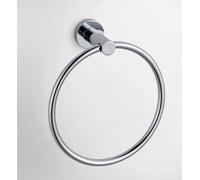 Nes Home Round Wall Mounted Towel Ring Chrome in Silver Nes Home Silver